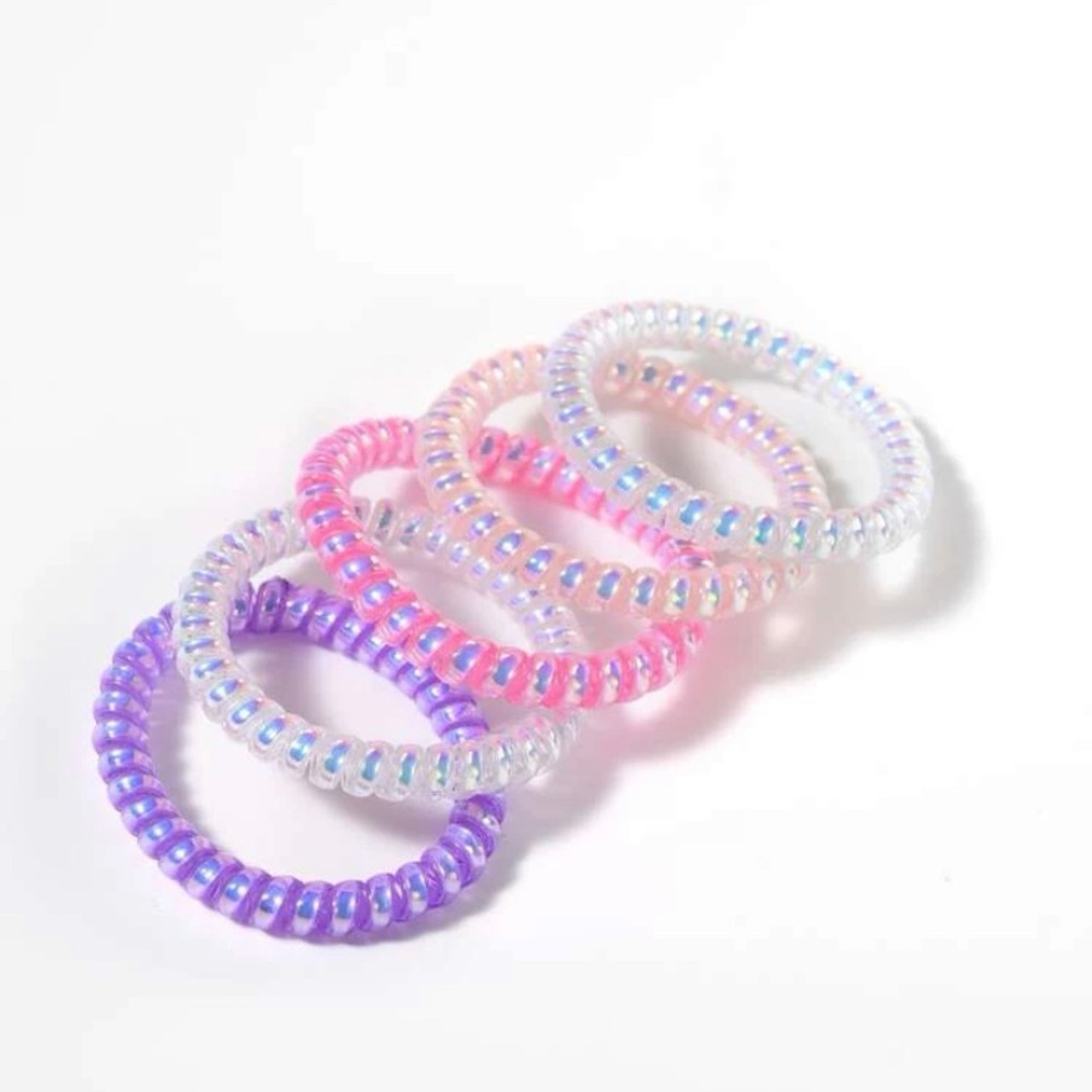 5 coil wire hair ties